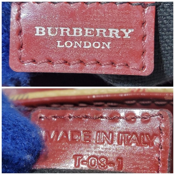 Authentic BURBERRY Haymarket Check Small Tote Red - Picture 4 of 11